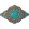 Ekena Millwork Ashford Ceiling Medallion, Hand-Painted Copper Green Patina, 42 3/4"W x 28 7/8"H x 1"P CM42X28ASCGS - alternate 1